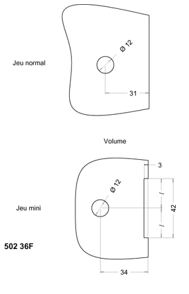 Hakengriff, rund, silberfarben