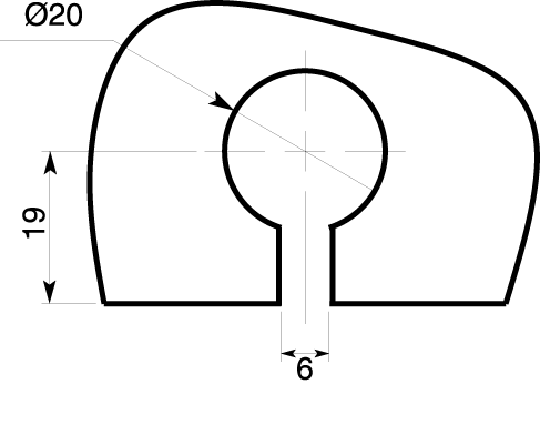 Klemmansatz A.S. quadratisch ausrichtbar  180deg  Verchromt glänzend