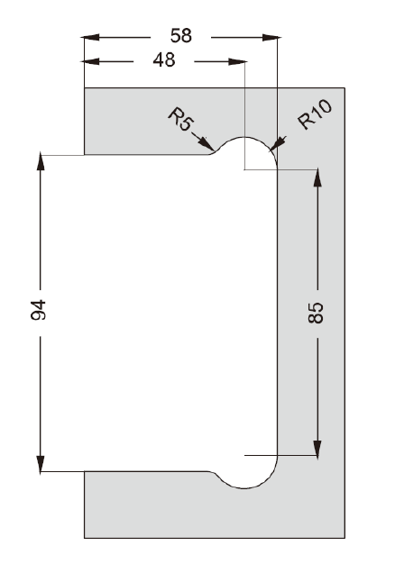 Klemmansatz A.S. quadratisch ausrichtbar  180deg  Verchromt glänzend