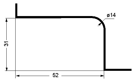 Frontbefestigung adlock Rohr Ø 25	   Edelstahl gebürstet