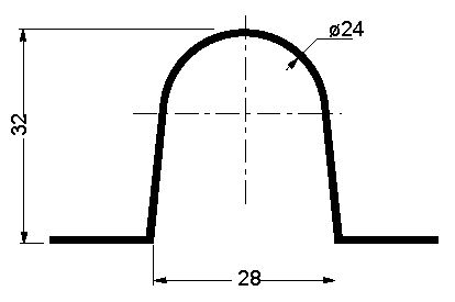 Befestigungshülse für obere Schiene, goldfarben (Bestellbare Mindestmenge)