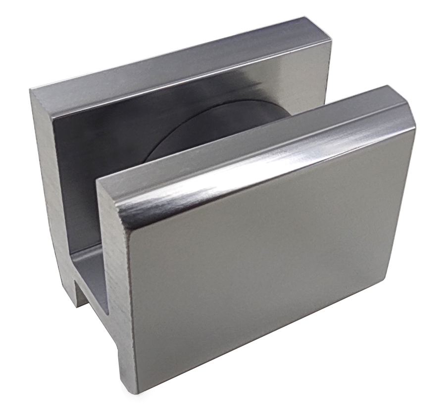 pince ellipse fixe ouv.8 25x30 aluminium anodisé brillant