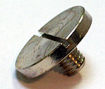 Stahlschraube und Gegenplatte Ø 20 mm, Stahl vernickelt matt