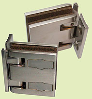 charnière à rappel capsi isodouche mur/gl x2 cupro-aluminium fini inox brossé