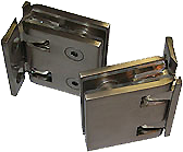 charnière à rappel reversi prestige mur/gl x2 cupro-aluminium fini inox brossé