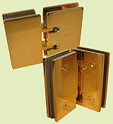 charnière à rappel isodouche gl/gl.180 x2  lation doré