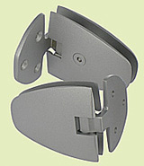 charnière à indexage venus mur/gl ép.6 x2 laiton chromé mat