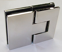 charnière à rappel amorti A.S. gl/gl.180 simple effet extérieur 316L inox  poli