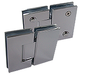 charnière à rappel  A.S. gl/gl.180° x2  laiton chromé brillant