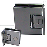 Scharnier mit Rückstellung minima wand/glas 90 x2  Verchromt glänzend