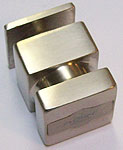 bouton capsi carré 30 simple  cupro-aluminium nickel brossé