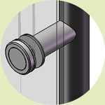 entretoise supplémentaire pour poignée simple Ø 25 mm