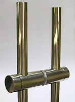 Poignée double bouton/bouton inox Ø25 bas; L=1225