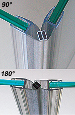 profil joint kit adler magnétique  multipolaire 6-8mm 2x2m PVC blanc