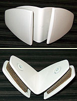 Glasklemme mit Gegenplatte	 venus gl/gl.90    weiß