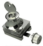 serrure-poignée, même combinaison, chromé