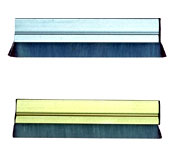 Nylonbürste auf selbstklebendem Aluminiumring und Zierband,goldfarben