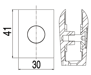 Rastscharnier  super venus Wand/Glas x2 Verchromt matt