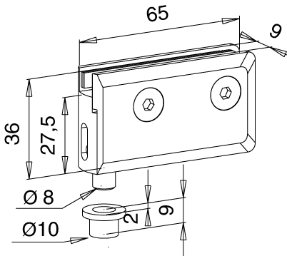 galet SECURITRACK nylon