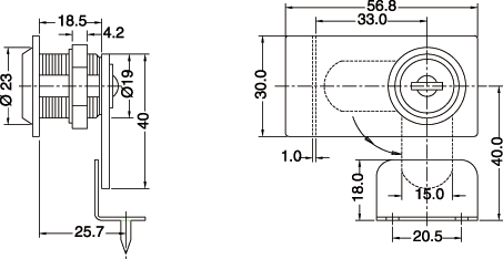 tirettes à onglet, rondes, argent