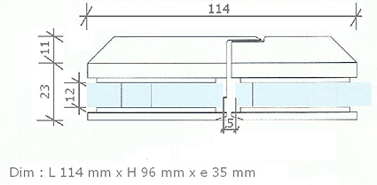 verrou A.S. gl/gl.180 extérieur 316L  inox  poli