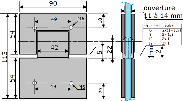 verrou A.S. gl/gl.180 extérieur 316L  inox  poli