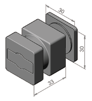 Rastscharnier  super venus Wand/Glas x2 Verchromt matt