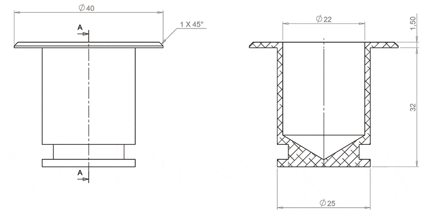 Hebelschloss 65x36 gleichschließend Nr. 1 Ohne Schlüssel, verchromt