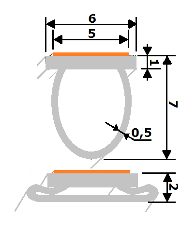 Rastscharnier  super venus Wand/Glas x2 Verchromt matt
