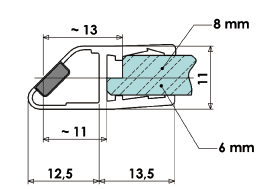 tirettes à onglet, rondes, argent