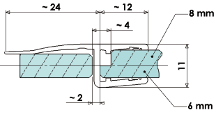 verrou A.S. gl/gl.180 extérieur 316L  inox  poli