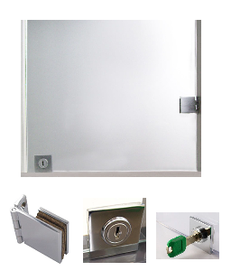 vitrine porte battante encastrée paumelle carrée