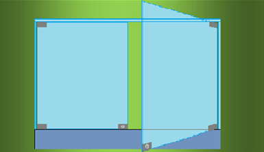 Vitrine Adler portes pivotantes